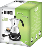 Bialetti Moka Easy Timer 3TZ Kotyogós Kávéfőző - Ezüst/Fekete