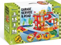 Wader: Háromszintes szervizgarázs 2 darab kisautóval