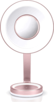 BaByliss 9450E LED Asztali kétoldalas kozmetikai Sminktükör Ø 20 cm - Pink