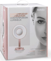 BaByliss 9450E LED Asztali kétoldalas kozmetikai Sminktükör Ø 20 cm - Pink