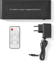 Nedis 5 portos HDMI™ kapcsoló távirányítóval