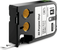 DYMO 1868751 XTL Vinyl Feliratozógép szalag 12 mm / 7 m - Fehér alapon fekete
