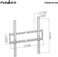 Nedis TVWM1031BK 23"-55" LCD TV/Monitor fix fali tartó Fekete