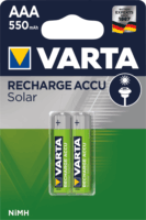 Varta Solar NiMH 550mAh Újratölthető AAA Ceruzaelem (2db/csomag)
