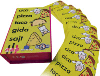 Cica, pizza, taco, gida, sajt Családi társasjáték