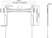 Sbox PLB-5746F 37"- 70" LCD TV/Monitor fali tartó Fekete