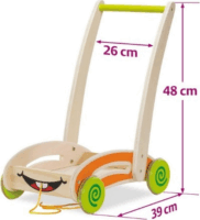 Eichorn: Mókás fa építőkockák tolható kocsiban 35 darabos készlet