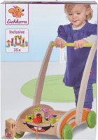 Eichorn: Mókás fa építőkockák tolható kocsiban 35 darabos készlet