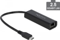 Delock 66298 USB-C - RJ45 Gigabit Ethernet adapter - Fekete