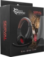 White Shark GH-2040 SERVAL Gaming Headset Fekete/Piros