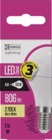 Emos LED kisgömb izzó classic MINI 60W 806lumen 2700K E14 - Meleg fehér