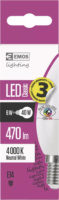 Emos LED gyertya izzó classic CANDLE 6W 470lm 4100K E14 - Természetes fehér