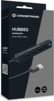 Conceptronic HUBBIES05B USB 2.0 HUB (4 port) Fekete