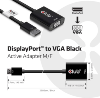 Club3D Displayport apa - D-Sub anya aktív adapter