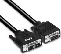 Club3D DVI-A - D-SUB kábel 3.0m Fekete