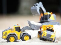 Simba Dickie: Volvo lánctalpas markoló - Sárga/szürke