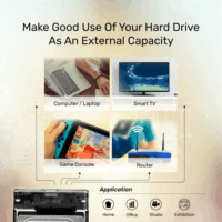 Unitek S1103A 2.5" USB 3.1 Külső HDD ház - Átlátszó