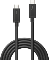LINDY Thunderbolt 3 USB-C apa - USB-C apa Adat- és töltőkábel 2m - Fekete