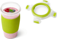 Emsa CLIP & GO 450ml BPA Mentes Hordozható Smoothie Műanyag Bögre - Zöld