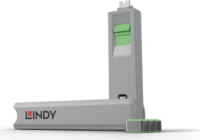 Lindy USB-C Portblokkoló (kulccsal) Zöld - 4db