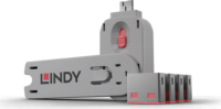 Lindy USB Portblokkoló (kulccsal) Pink - 4db