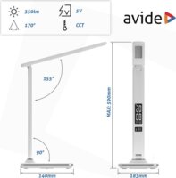 Avide ABLDL-OLC-6W-WH LED asztali lámpa - Fehér