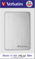Verbatim 2TB Store 'n' Go ALU Slim USB 3.0 Külső HDD - Ezüst