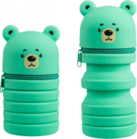 Nebulo: Szilikon maci tolltartó - Zöld