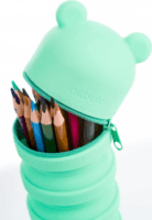 Nebulo: Szilikon maci tolltartó - Zöld