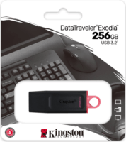 Kingston 256GB Traveler Exodia USB 3.0 Pendrive - Fekete/Rózsaszín