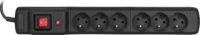 Activejet Combo 220V hálózati elosztó 6 aljzatos túlfeszültség védő 5.0m - Fekete