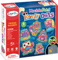 Sötétben világító hűtőmágneskészítő szett - Baglyok