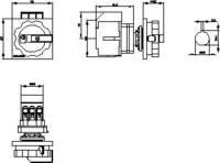 Siemens 3LD3454-0TK51 3-pólusú panelre szerelhető fekete kar főkapcsoló