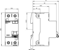 Siemens 5SV3412-6 25A 100mA Maradék árammal működő megszakító