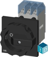 Siemens 3LD3254-0TK51 11kW Panelre szerelhető fekete kar főkapcsoló