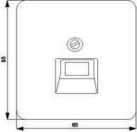 Siemens 5TG1818 DELTA Profil telefon csatlakozó fedél - Titánfehér