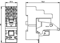 Siemens 3RM1001-3AA04 230V AC 4CO Komplett dugaszolható relé