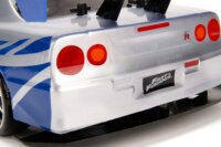 Jada Toys: RC Halálos iramban Nissan Skyline GT-R drift távirányítós autó (1:10) - Fehér/kék