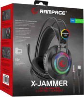 Rampage RM-K27 X-JAMMER Gaming Headset Fekete
