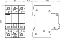 Siemens 5SL4325-6 400V 10kA B25 3-pólusú miniatűr megszakító