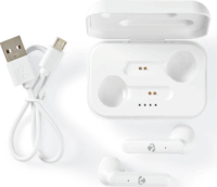 Nedis HPBT2052WT Vezeték Nélküli Bluetooth Fülhallgató Töltőtokkal Fehér