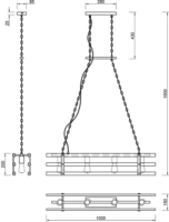 TRIO 305500467 Khan E27 mennyezeti lámpa