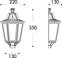 Fumagalli IESSE E27 kültéri falilámpa - Fekete