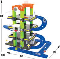 Mochtoys Négyszintes garázs szett 1 darab kisautóval