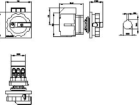 Siemens 3LD3054-0TK53 75kW 16A Panelre szerelhető piros-sárga főkapcsoló