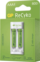 GP B51211 Eco E211 4x AA/AAA NiMH Akkumulátor Töltő + 2×AAA GP ReCyko 800