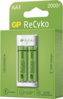 GP B51214 Eco E211 4x AA/AAA NiMH Akkumulátor Töltő+ 2×AA GP ReCyko 2000