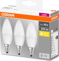 Osram Base LED gyertya izzó 5W 470lm 2700K E14 (3 db) - Meleg fehér