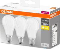 Osram Base LED körte izzó 8,5W 806lm 2700K E27 (3 db) - Meleg fehér
