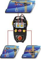 Dickie Toys Mega építőipari daru 120cm - Narancs/fekete